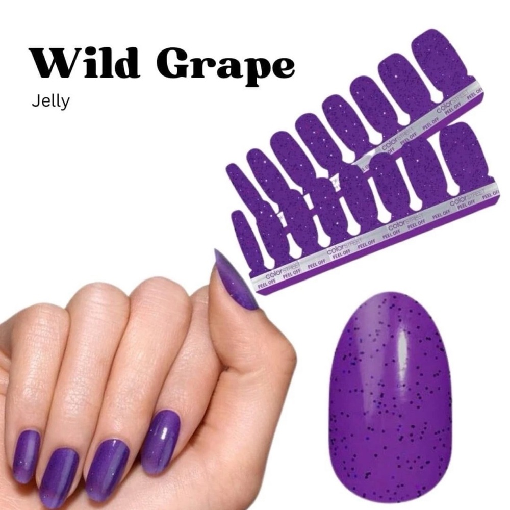 Color Street Wild Grape Purple Press-On Nail Wraps
